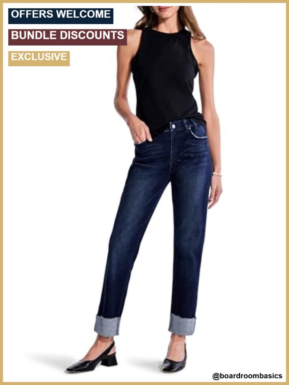 High Neck Perfect Tank Cotton Spandex Knit Sleeveless Crewneck Layering Top